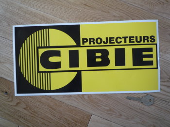 Cibie Projecteurs Yellow & Black Large Sticker. 13".