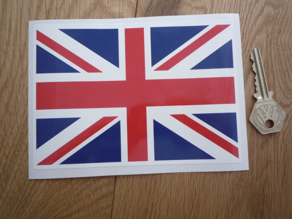 Union Jack Full Colour Static Cling Window Sticker. 4", 6" or 8".