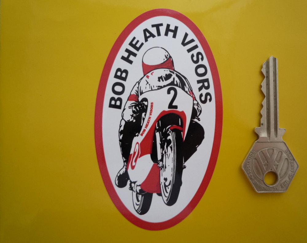 Bob Heath Visors Oval Sticker. 4