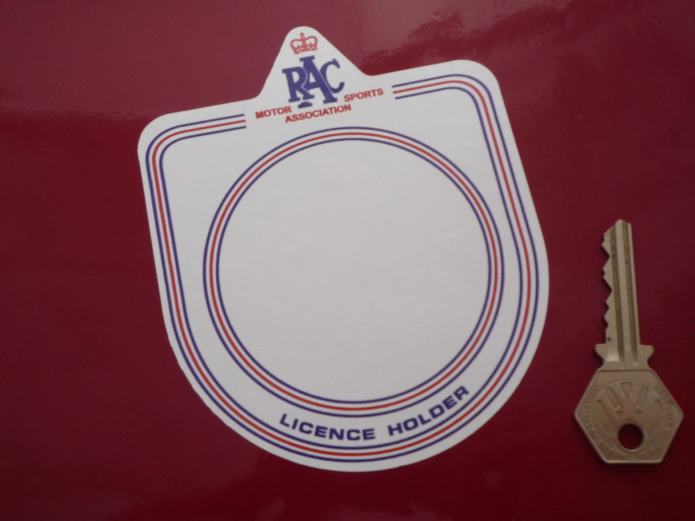 RAC Motor Sports Association Static Cling Licence Holder Window Sticker. 5
