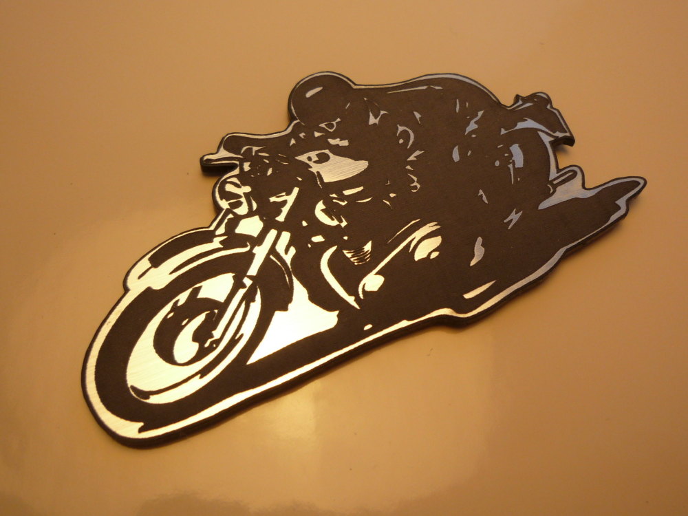 Classic Cafe Racer Motorcycle Style Laser Cut Magnet. 3"