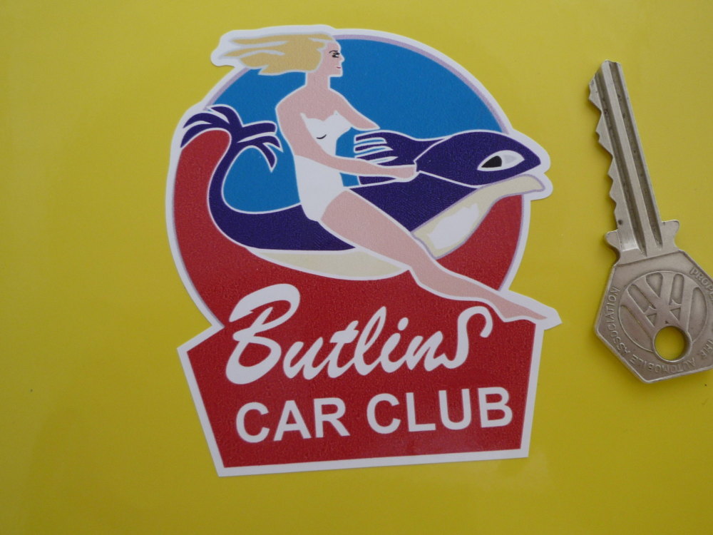 Butlins Car Club Sticker. 3.5