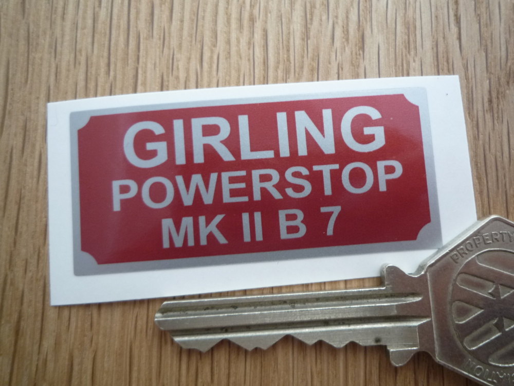Girling Powerstop MK II B 7 Sticker. 2