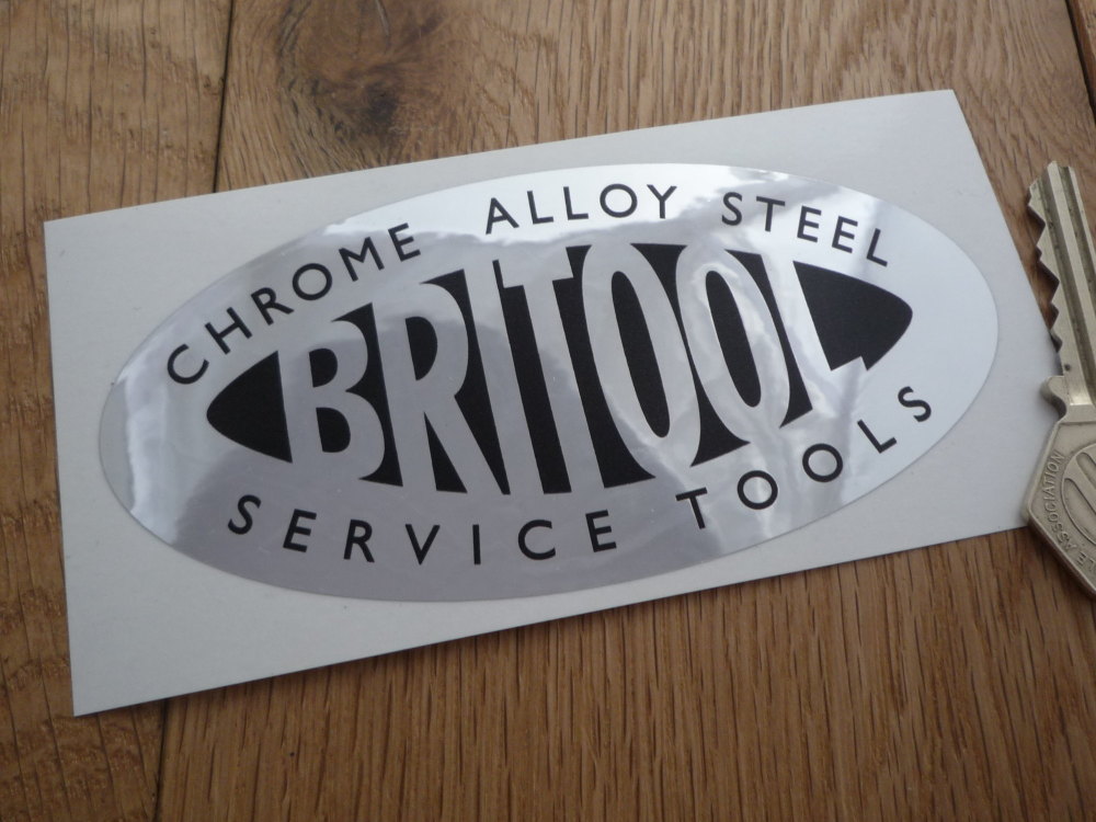 Britool Service Tools Black & Foil Oval Sticker. 4.75