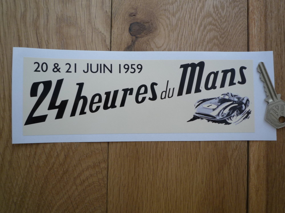24 Heures Du Mans 1959 LeMans Le Mans Oblong Sticker. 8".