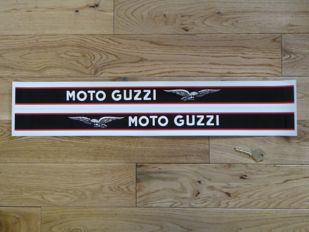 Moto Guzzi Fairing/Tank Stripe Text & Eagle Handed Stickers. 23