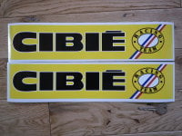 Cibie Racing Team Logo on Right Wide Stickers. 14" Pair.