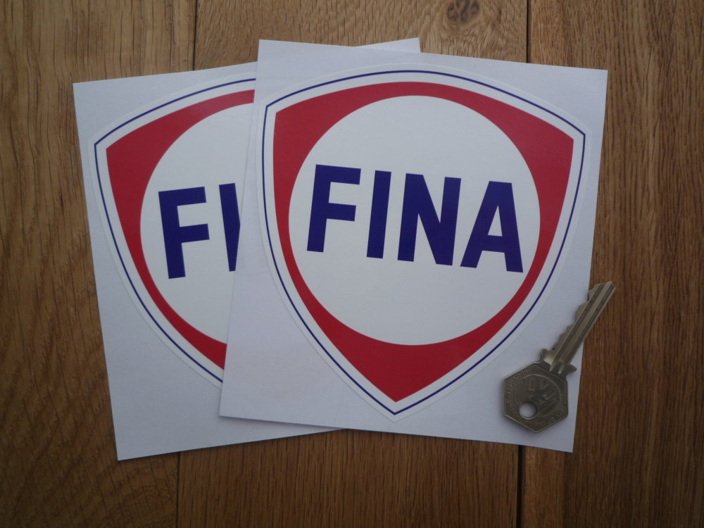 Fina Red Shield with Blue Coachline Stickers. 5