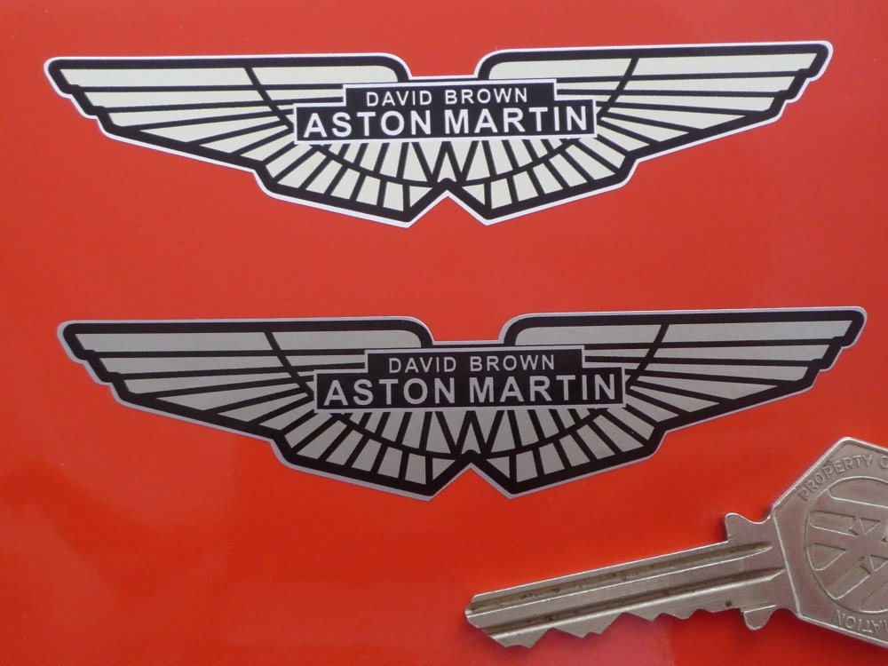 David Brown Aston Martin Winged Logo Sticker. 4".