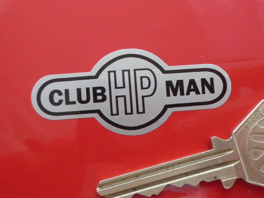 Griffin Clubman HP Black & Silver Helmet Sticker. 2.25".