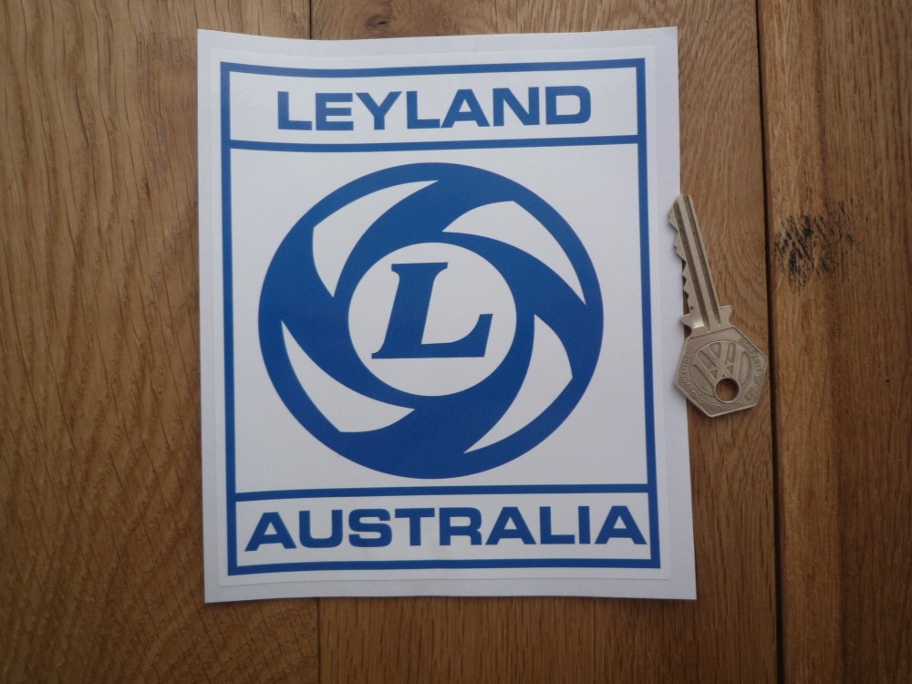 Leyland Australia Framed Logo Sticker. 4", 6" or 8".