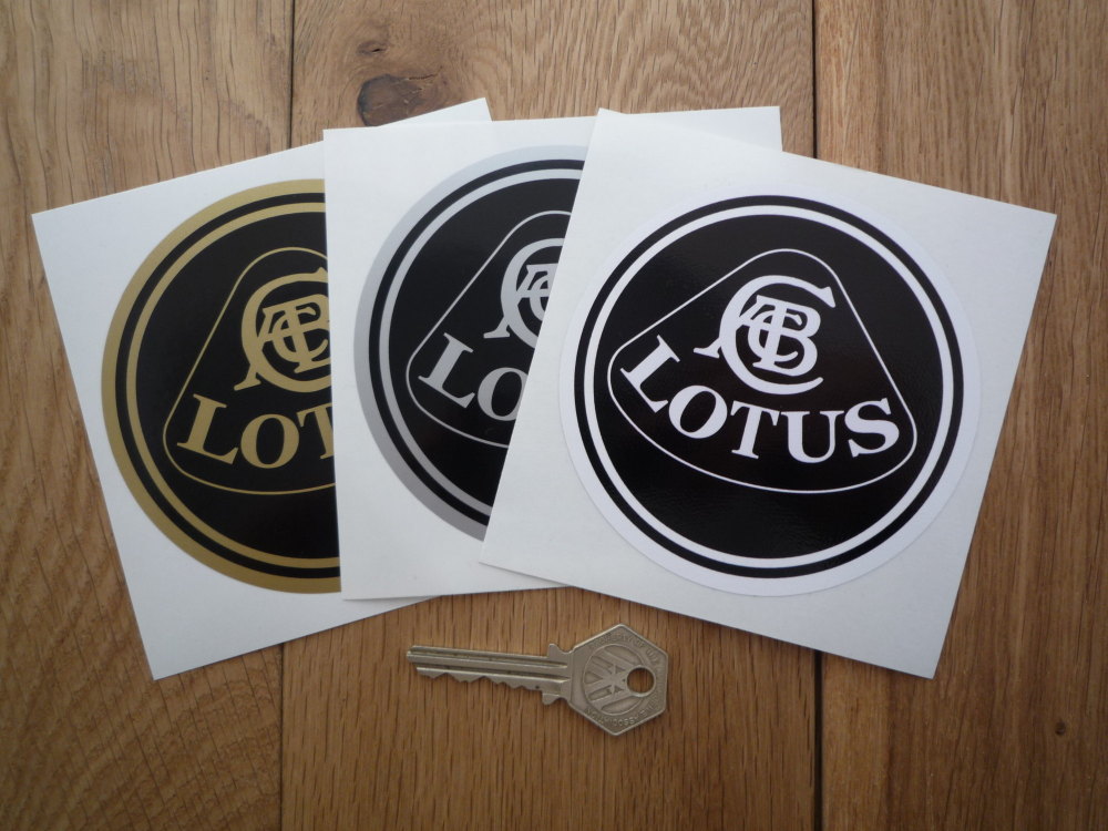 Lotus Logo Stickers. 3", 3.5", 4" or 6" Pair.