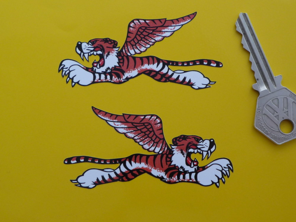Flying Tiger Stickers. 3", 4", 6" or 10" Pairs.