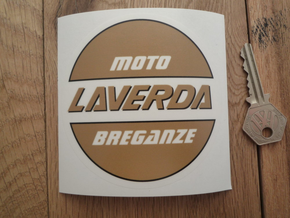 Laverda Moto Breganze Circular Window Sticker. 4