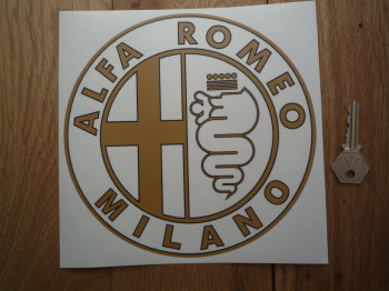Alfa Romeo Circular Logo Window Sticker. 4" or 8".