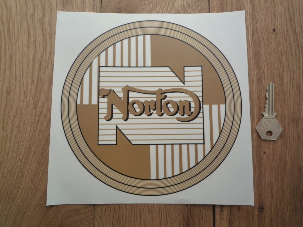Norton Circular Style Window Sticker. 4" or 8".