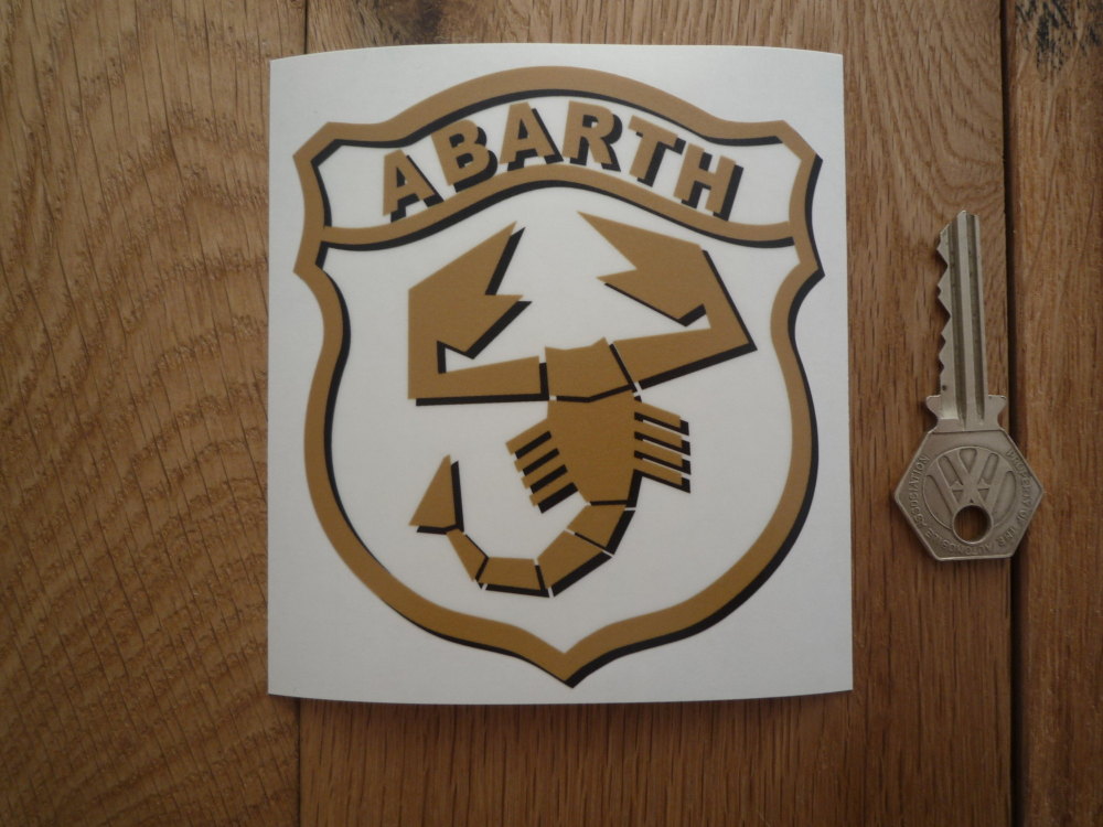 Abarth Shield Shaped Window Sticker. 4