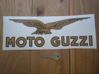 Moto Guzzi Eagle & Text Style Window Sticker. 6" or 11".