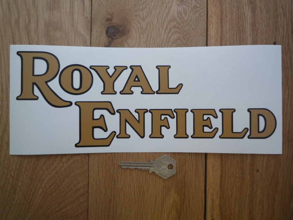 Royal Enfield Text Shaped Window Sticker. 11