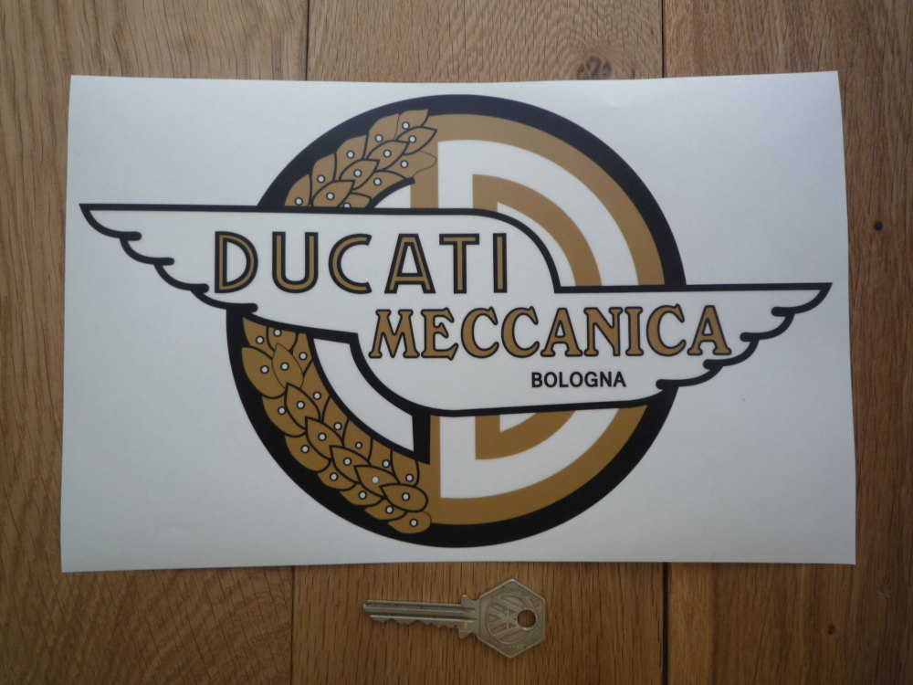 Ducati Meccanica Bologna Shaped Window Sticker - 4" or 10"