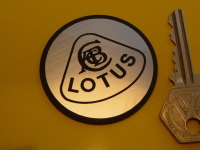 Lotus Old Style Round Black Edged Self Adhesive Car Badge - Small Logo - 50mm or 52mm