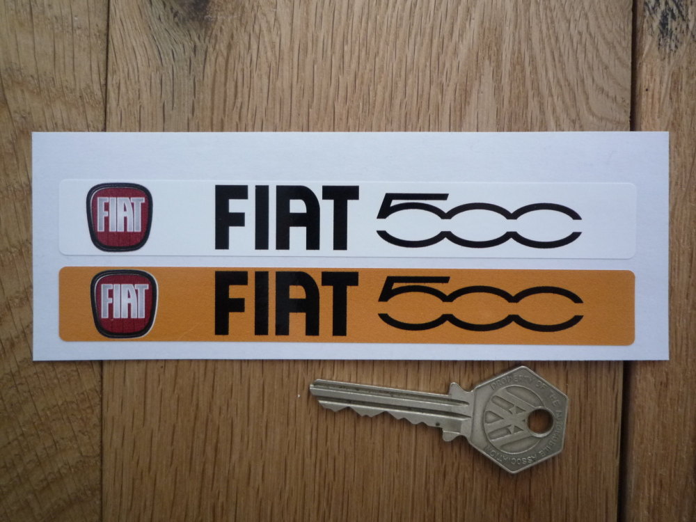 Fiat 500 Number Plate Dealer Logo Cover Stickers. 5.5