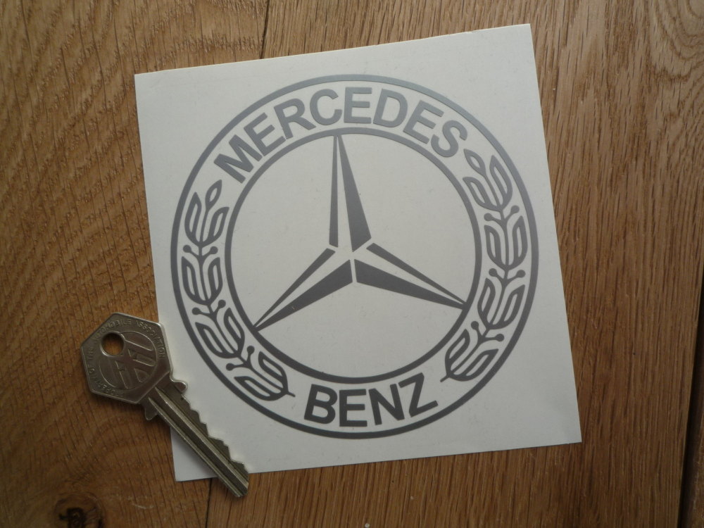 Mercedes Benz Garland Logo Cut Vinyl Sticker. 4".