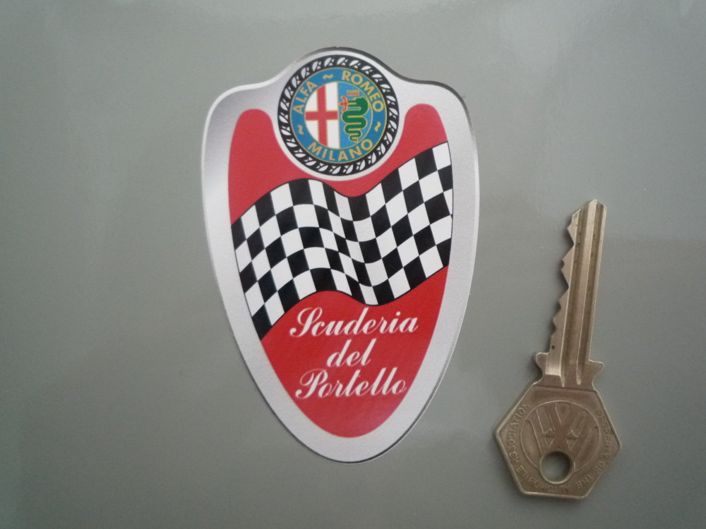 Alfa Romeo Milano Scuderia del Portello Shield Sticker. 3.5".