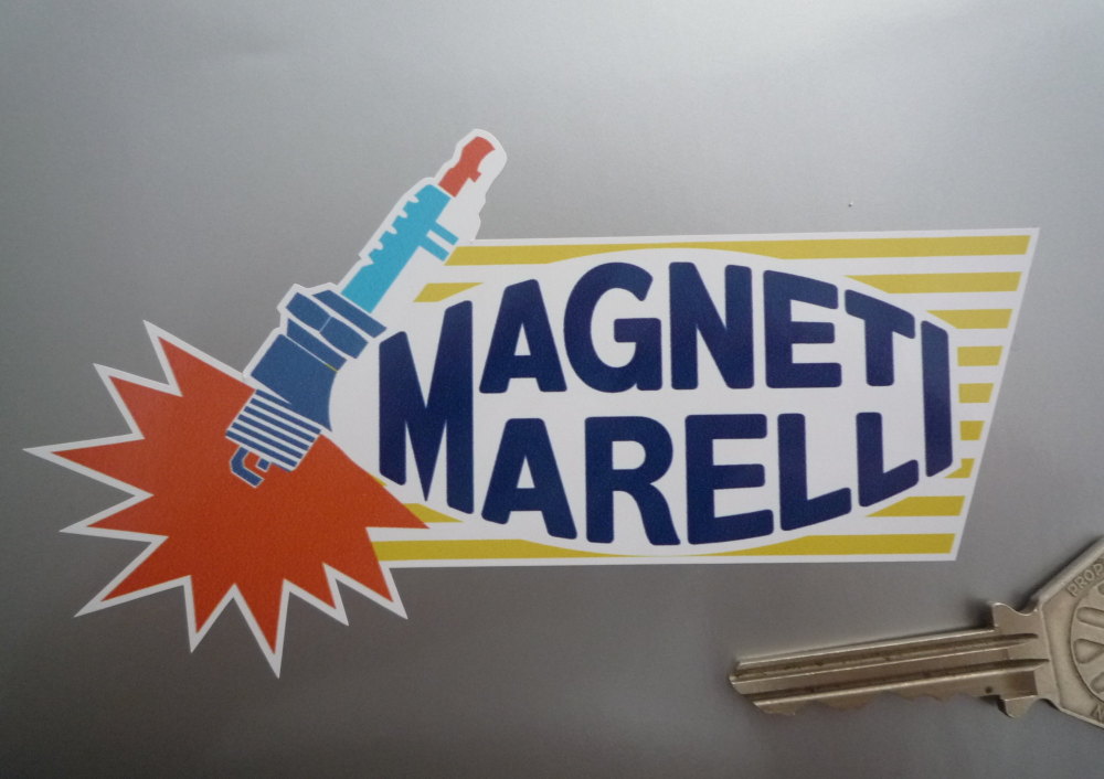 Magneti Marelli Spark Plug Style Sticker. 5".