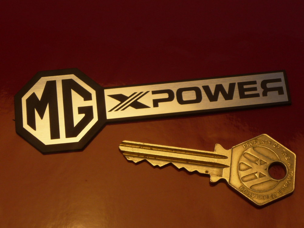 MG X Power Style Laser Cut Self Adhesive Car Badge. 4".