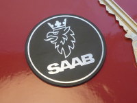 Saab Round Laser Cut Self Adhesive Car Badge. 46mm.