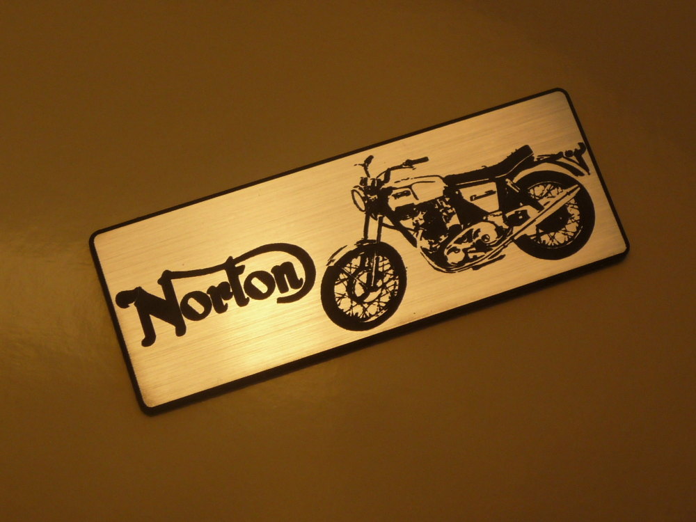 Norton Commando Oblong Style Laser Cut Magnet. 3"