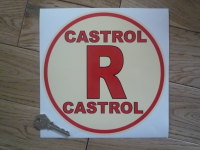 Castrol Oil R Circular Sticker. 4", 4.5" or 8".