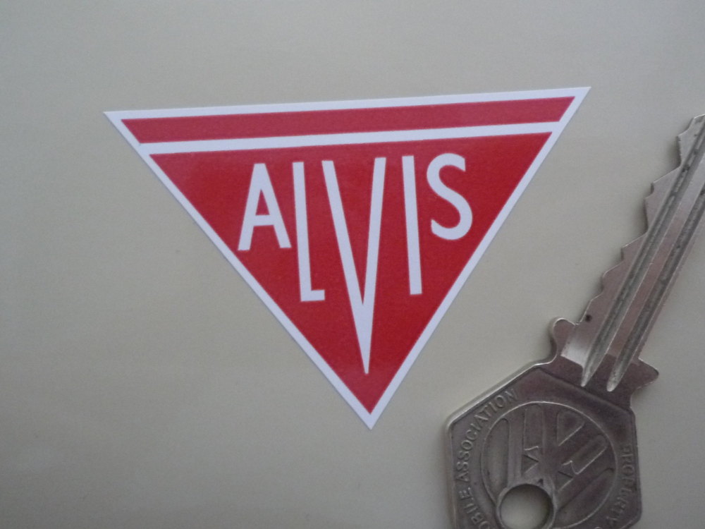 Alvis Red & White Logo Sticker. 2.25