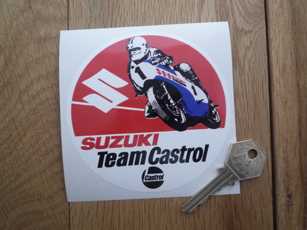Suzuki Team Castrol Circular Sticker. 4