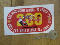 Imola Shell 200 Miles Autodromo Dino Ferrari Sticker. 4.75".