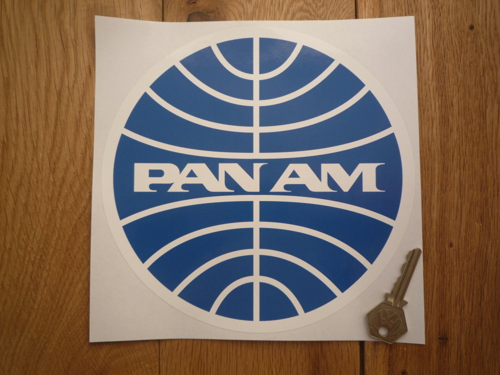 Pan Am Circular Logo Sticker. 8".