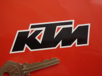 KTM Black & White Text Stickers. 3.5