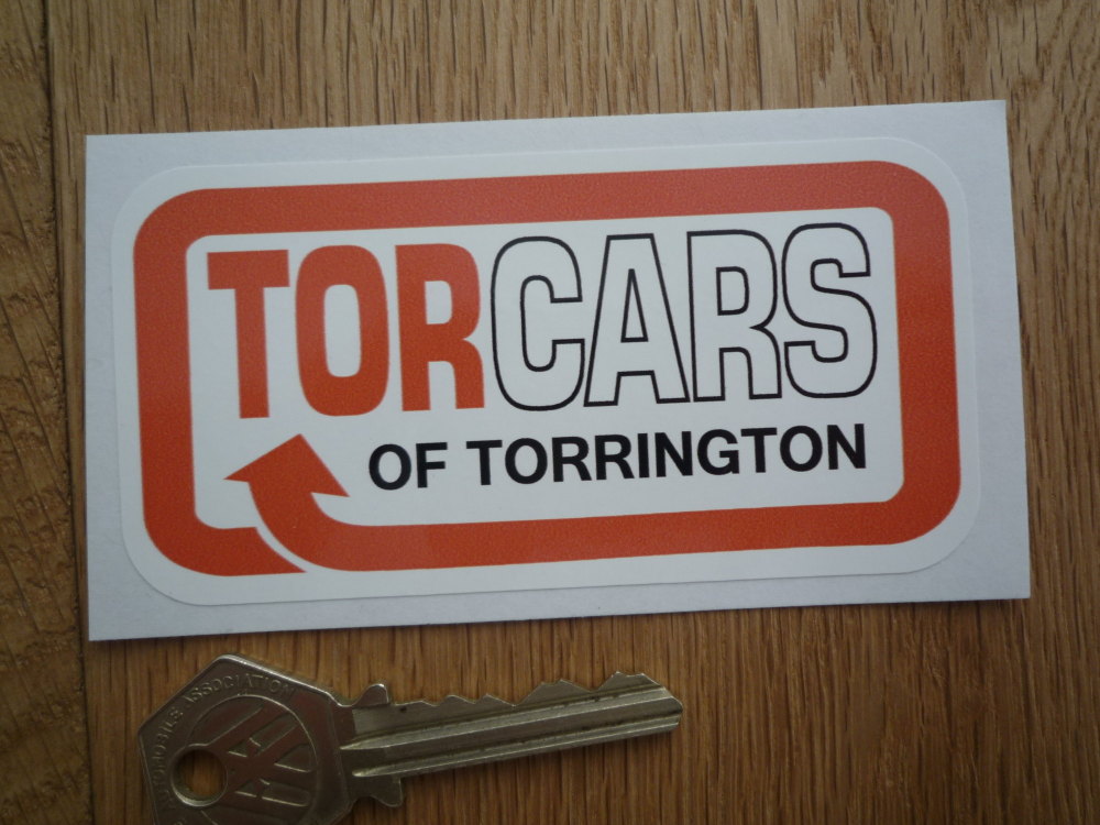 Torcars of Torrington Orange Style Sticker. 4
