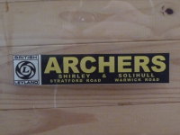British Leyland Archers Shirley & Solihull Dealers Window Sticker. 7.5