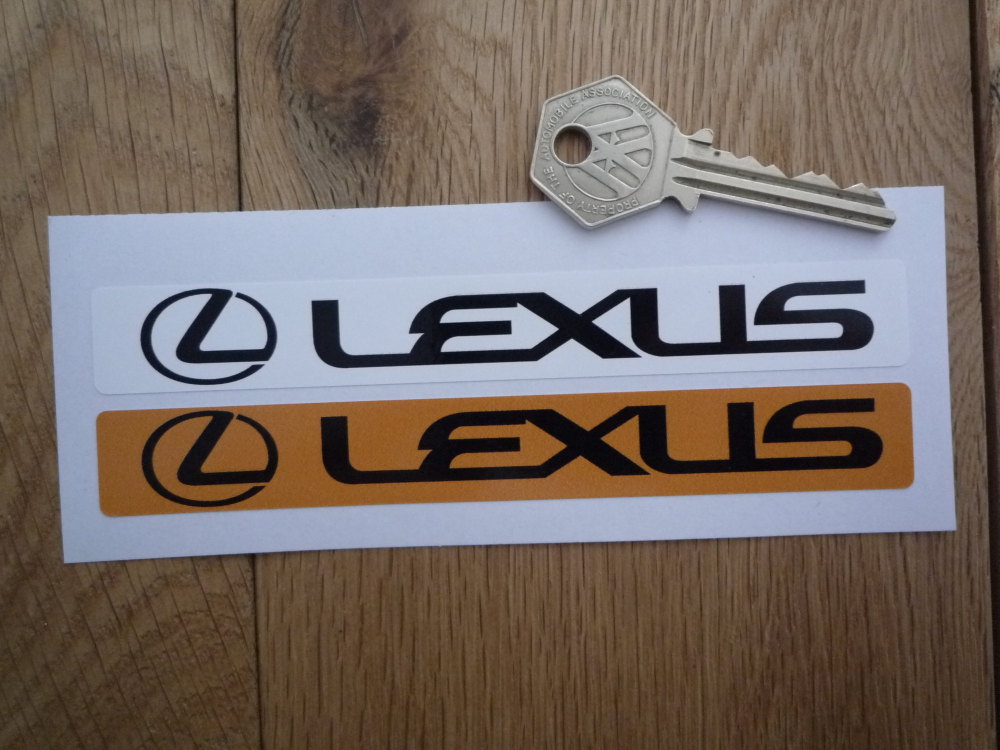 Lexus Number Plate Dealer Logo Cover Stickers. 5.5" Pair.