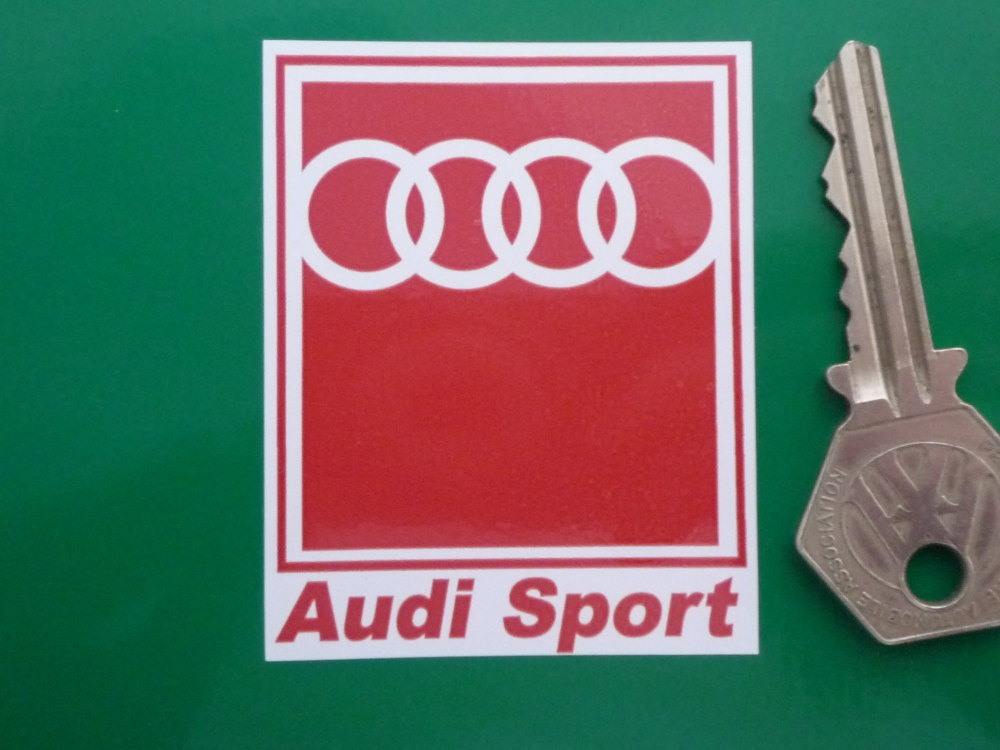 Audi Sport Oblong Stickers. 2.5" Pair.