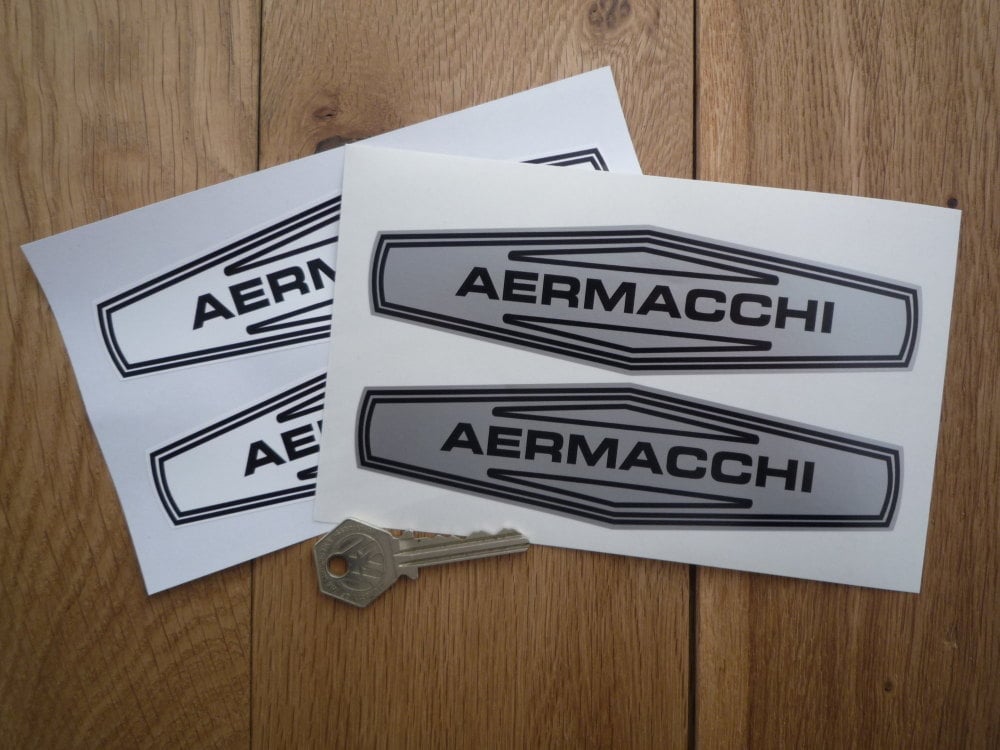 Aermacchi Black & White or Black & Silver Stickers. 6