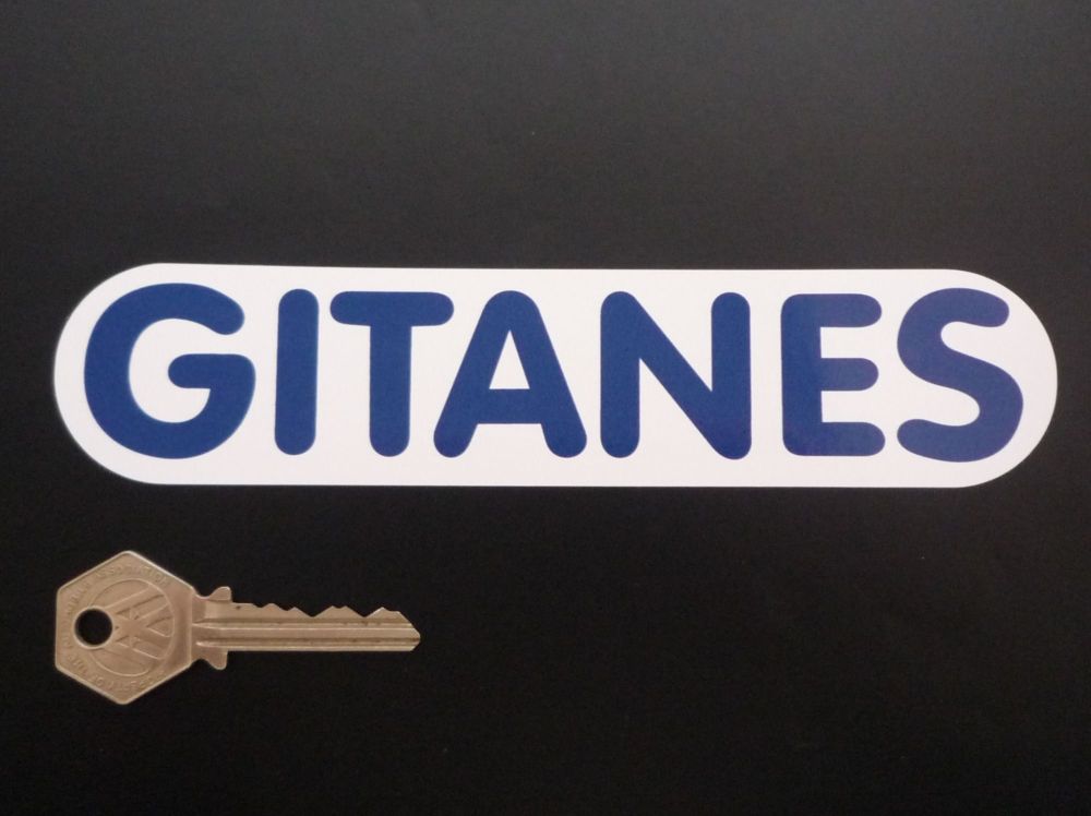 Gitanes French Cigarette Rounded Oblong Blue & White Text Stickers. 7