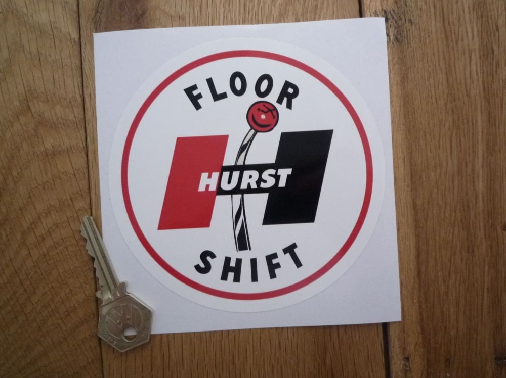 Hurst Floor Shift Circular Sticker. 5".