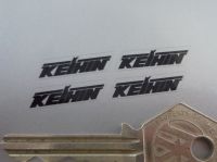 Keihin Racing Carburetor Black & Clear Stickers. 1". Set of 4.