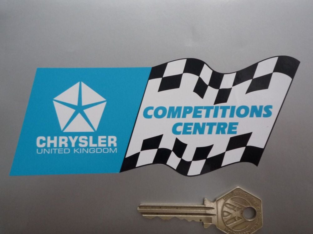 Chrysler United Kingdom Competitions Centre Sticker. 5.5".