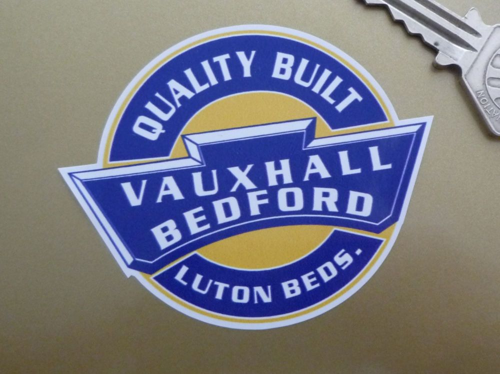 Vauxhall Bedford Quality Built Static Cling Window Sticker. 3".
