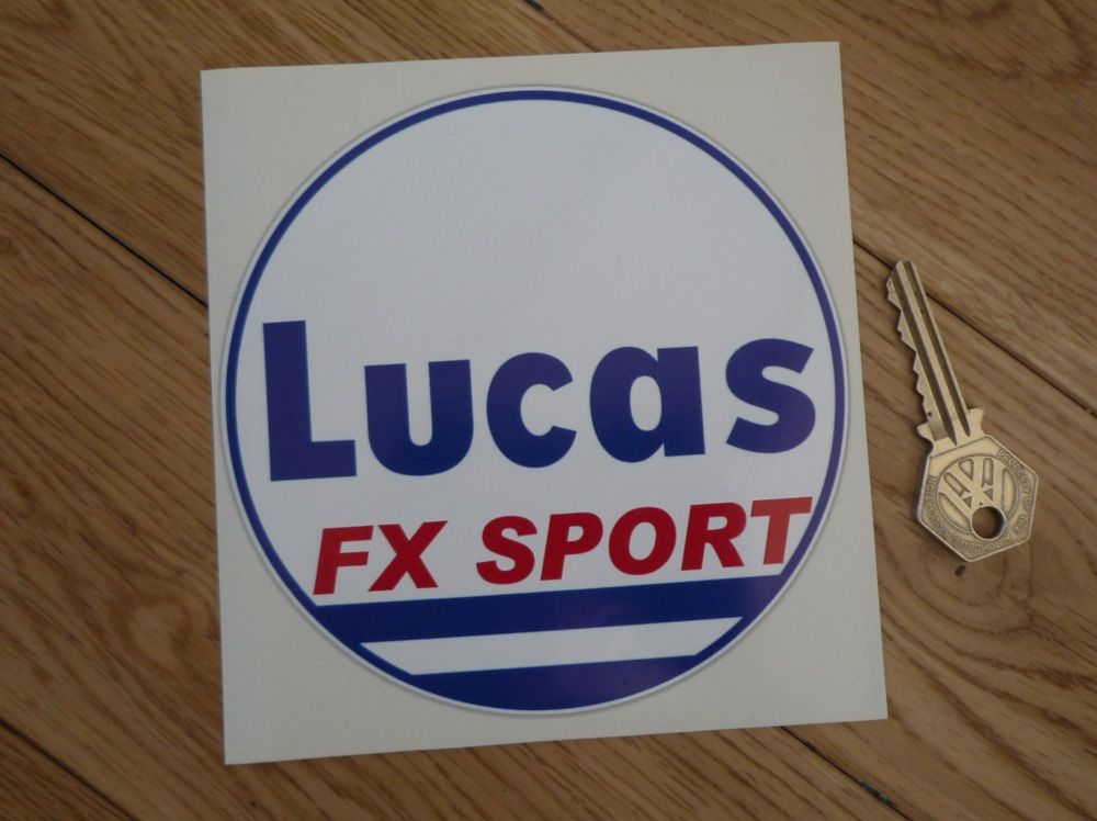 Lucas FX Sport Circular Sticker. 5".