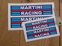 Martini Racing Streaked Blue Background Stickers. 4